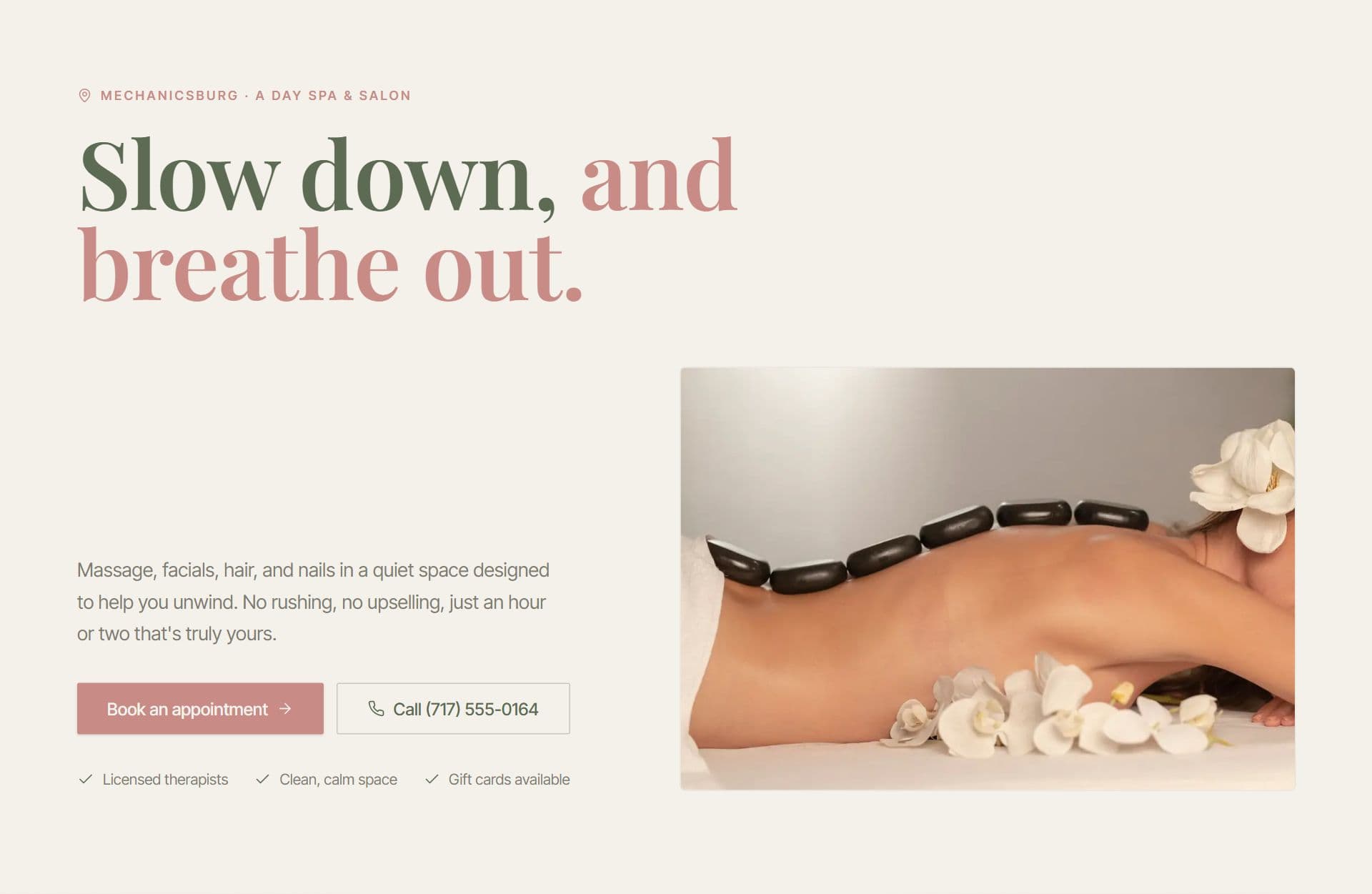 Willow & Sage Spa website built by Tuscarora Web